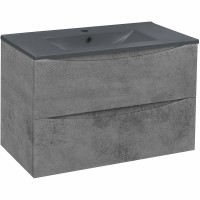 Раковина Vincea 75 VBS-13975MA Антрацит матовый фарфор полувстраиваемая