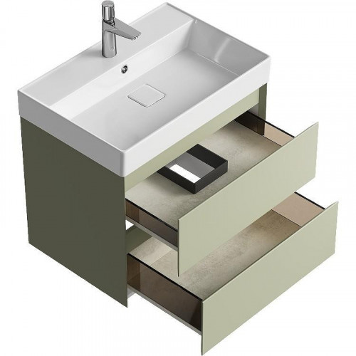 Тумба под раковину Aqwella Geometria 65 GE01652SH подвесная Шалфей зеленый