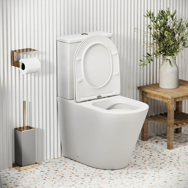 Унитаз компакт Grossman Color GR-4480MS Белый матовый с бачком и сиденьем Микролифт фаянс напольный