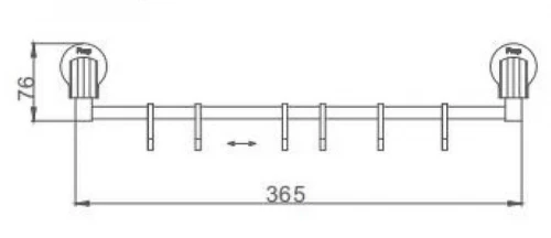 Вешалка для полотенец Frap F33 F3315-5 Хром