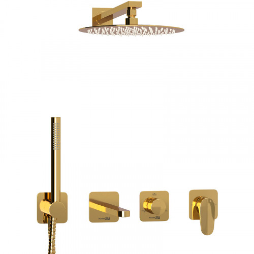 Душевая система WasserKRAFT Neckar A2151.278.279.183.208.280.197.281 Золото глянцевое латунь встраиваемый