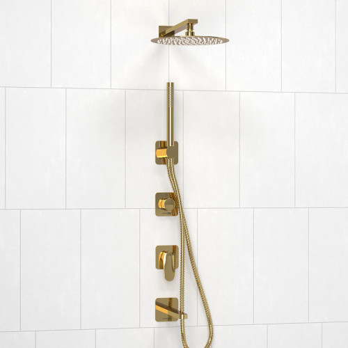 Душевая система WasserKRAFT Neckar A2151.278.279.183.208.280.197.281 Золото глянцевое латунь встраиваемый