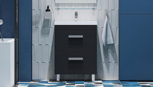 Тумба под раковину Velvex Orlando 60 tn.ORL.CLA.60.2Y Графит