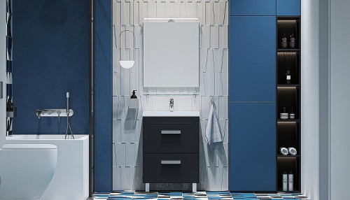 Тумба под раковину Velvex Orlando 60 tn.ORL.CLA.60.2Y Графит