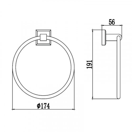 Кольцо для полотенец Savol S-009560 цвет Хром