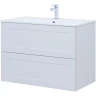 Тумба с раковиной Aquanet Терра 90 323185 подвесная Белая матовая МДФ / ЛДСП