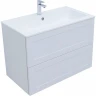 Тумба с раковиной Aquanet Терра 90 323185 подвесная Белая матовая МДФ / ЛДСП