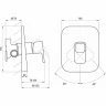 Смеситель для душа Ravak 10° TD 066.00 X070071 Хром латунь встраиваемый