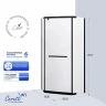 Душевой уголок Ceruttispa Чика (Chika) 90х90 CHIKA ZP91BF 12041 профиль Черный матовый стекло матовое
