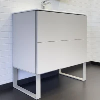 Тумба с раковиной Comforty Бильбао 80Н 00-00017176 Серый шёлк