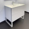 Тумба с раковиной Comforty Бильбао 80Н 00-00017176 Серый шёлк