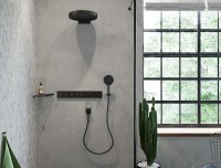 Смеситель для душа Hansgrohe RainSelect 15382670 с термостатом Черный матовый латунь встраиваемый