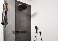 Смеситель для душа Hansgrohe RainSelect 15382670 с термостатом Черный матовый латунь встраиваемый