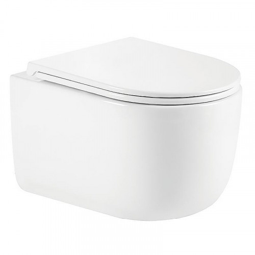 Унитаз Azario Serenata AZ-5101T-WHT подвесной цвет Белый с сиденьем Микролифт
