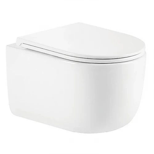 Унитаз Azario Serenata AZ-5101T-WHT подвесной цвет Белый с сиденьем Микролифт