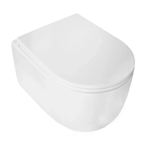 Унитаз Azario Serenata AZ-5101T-WHT подвесной цвет Белый с сиденьем Микролифт