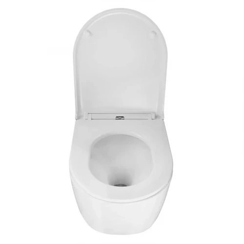 Унитаз Azario Serenata AZ-5101T-WHT подвесной цвет Белый с сиденьем Микролифт