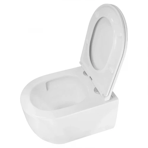 Унитаз Azario Serenata AZ-5101T-WHT подвесной цвет Белый с сиденьем Микролифт