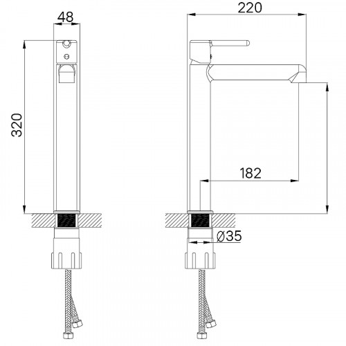 Смеситель для раковины Iddis Aiger AIGMG01i01 Золото матовое