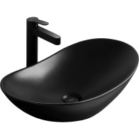 Раковина-чаша BelBagno 60 BB1404-H301 Черная матовая фаянс накладная