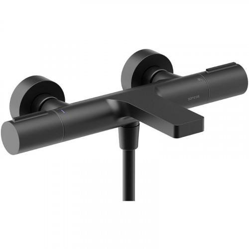 Смеситель для ванны Sancos Etna SC9006MB с термостатом Черный матовый
