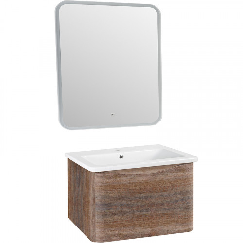 Тумба под раковину Runo Тоскана 80 00-00001417 Темное дерево МДФ / ЛДСП