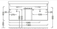 Тумба под раковину Jacob Delafon Soprano 136 EB1335-N28 цвет Коричневый