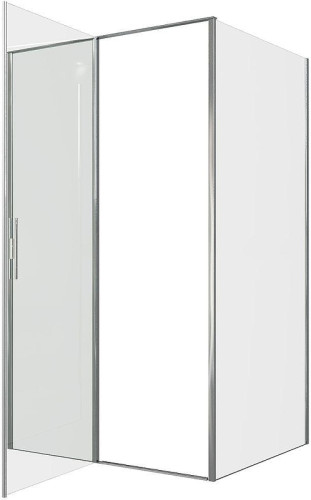 Душевой уголок Allen Brau Priority 120x90 3.31007.00+3.31016.00 цвет профиля Хром стекло прозрачное