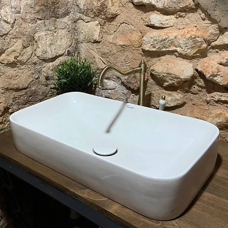 Раковина-чаша Pestan Fluenta Round Washbasin 62 40008299 Белая фаянс накладная