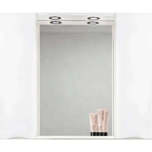Зеркало со шкафом BelBagno MARINO-SPC-1200/750-2A-BL-P 120 с подсветкой Bianco Lucido МДФ / ЛДСП