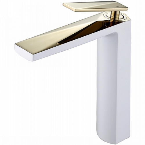 Смеситель для раковины Boheme Venturo 382-w Белый Золото латунь