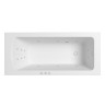 Ванна из искусственного камня Whitecross Coin 180x80 0224.180080.200.SMART.WH цвет Белый матовый с гидромассажем форсунки Белые