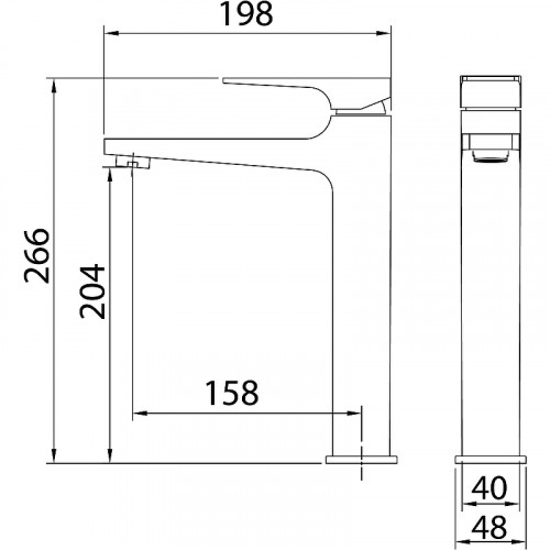 Смеситель для раковины Grossman Classic 520.K35.04.210 Черный матовый латунь