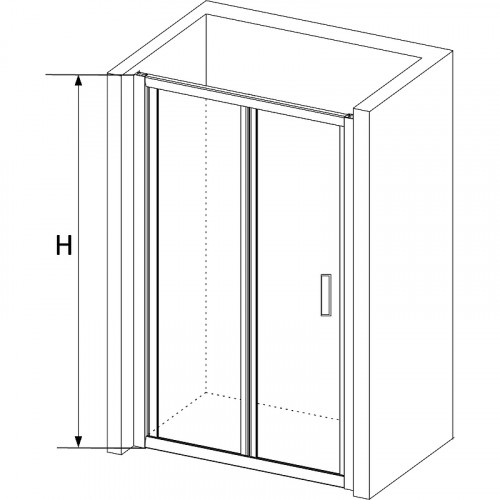 Душевая дверь RGW Passage PA-21B 100 06082110-14 профиль Черный стекло прозрачное