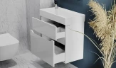 Тумба под раковину Raval Brik 65 Brk.01.65/P/W/RL подвесная Белая МДФ / ЛДСП