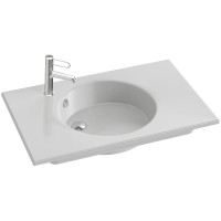 Раковина Jacob Delafon Odeon Rive Gauche 80 EXAW112-Z-00 Белая фарфор подвесная, полувстраиваемая