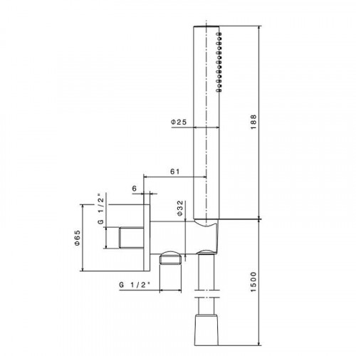Душевой гарнитур Newform X-Steel 316 69645X.59.064 цвет Gun Metal