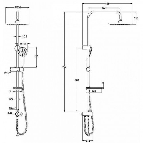 Душевая система Lemark LM8809C Хром