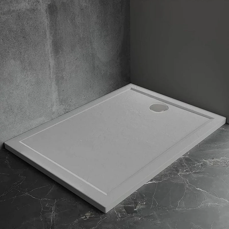 Душевой поддон из искусственного камня Veconi Pietra G 120x80 PT-G-12080-RU Серый