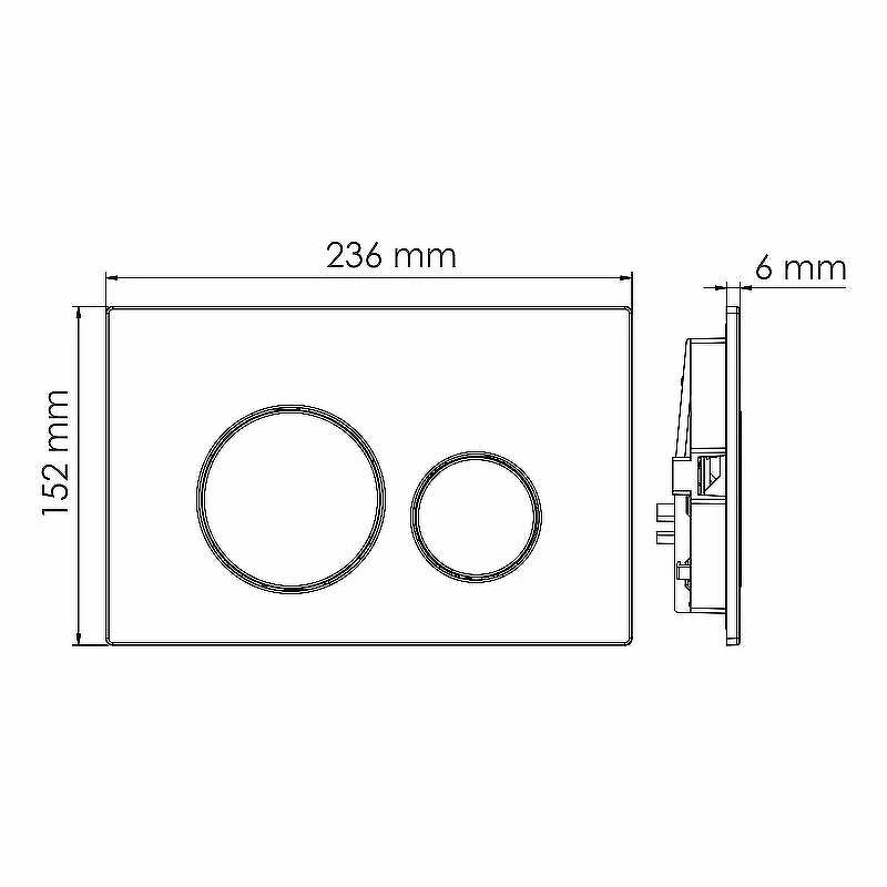 Инсталляция WasserKRAFT Vils 56TLT.010.ME.WH02 для унитаза с Белой клавишей смыва