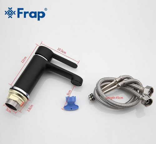 Смеситель для раковины Frap H42 F1042 Черный матовый Хром