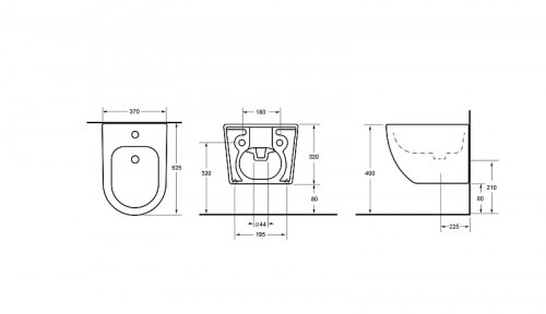 Биде Splendy Light LI10852V1W подвесное цвет Белый