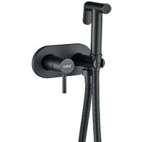 Гигиенический душ со смесителем Haiba HB5515-7 Черный матовый латунь встраиваемый