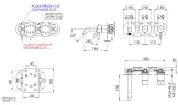 Смеситель для ванны Remer Metrica MC54D3PDO цвет Золото глянцевое