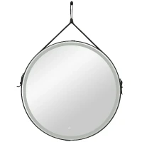 Зеркало Art&Max Milan AM-Mil-650-DS-F-Nero с подсветкой с сенсорным выключателем Черное стекло