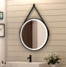 Зеркало Art&Max Milan AM-Mil-650-DS-F-Nero с подсветкой с сенсорным выключателем Черное стекло
