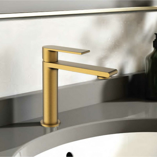 Смеситель для раковины Vincea Vogue VBF-1V1BG Брашированное золото латунь