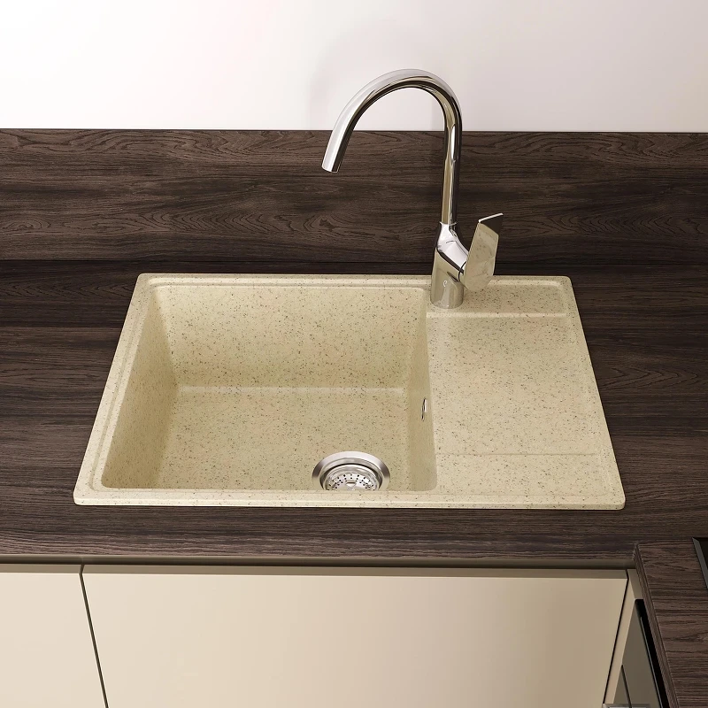 Кухонная мойка Domaci Палермо 65 PR-650-002 цвет Бежевый