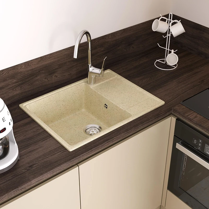 Кухонная мойка Domaci Палермо 65 PR-650-002 цвет Бежевый