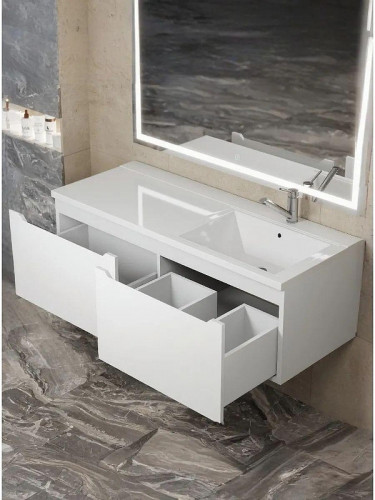 Тумба под раковину Uperwood Tanos 120 R 291020263 подвесная цвет Белый матовый